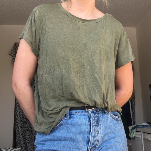 Olive green American Eagle short sleeve tee - Picture 5 of 5
